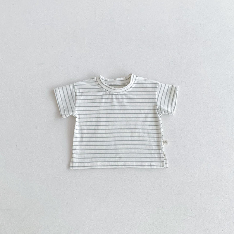 【BABY】夏新作 虹刺繍サロペット、薄手コットン半袖TシャツSK071016