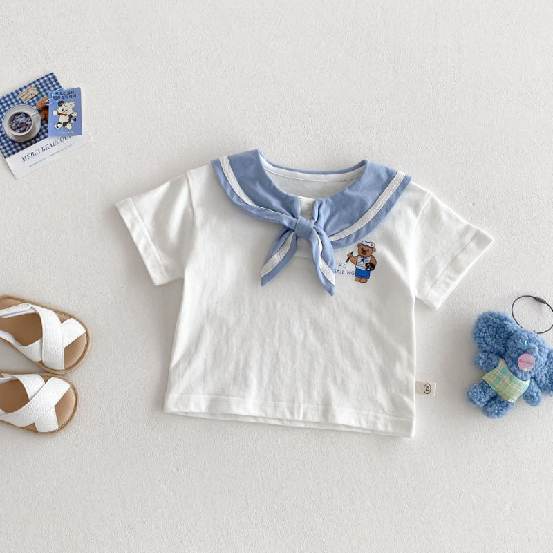 【BABY&KID】夏新作 ネイビー風クマTシャツ、星柄ジーンズSKO71207