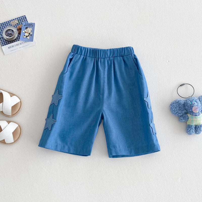 【BABY&KID】夏新作 ネイビー風クマTシャツ、星柄ジーンズSKO71207