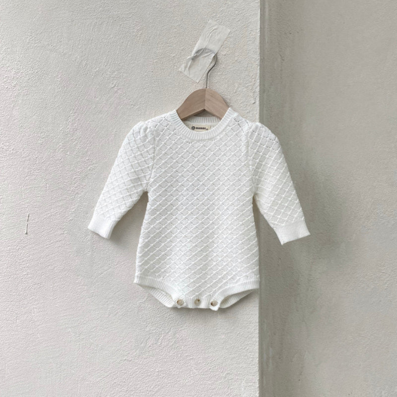 【BABY】透かし編みロンパース&取り外しケープSK102211