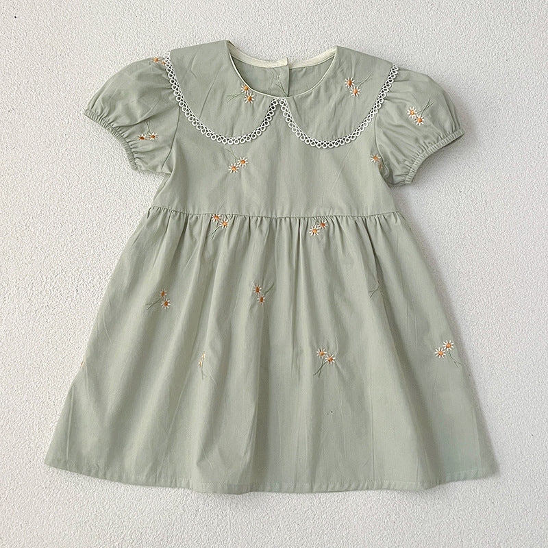 【姉妹服】夏新作 花柄刺繍ロンパース、ワンピースSK081624