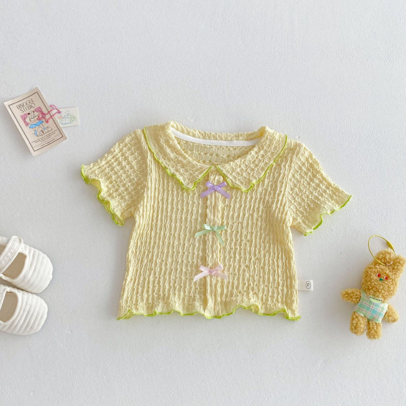 【BABY&KID】夏新作 やわらかコットン素材のベビーブラウスSKO71205