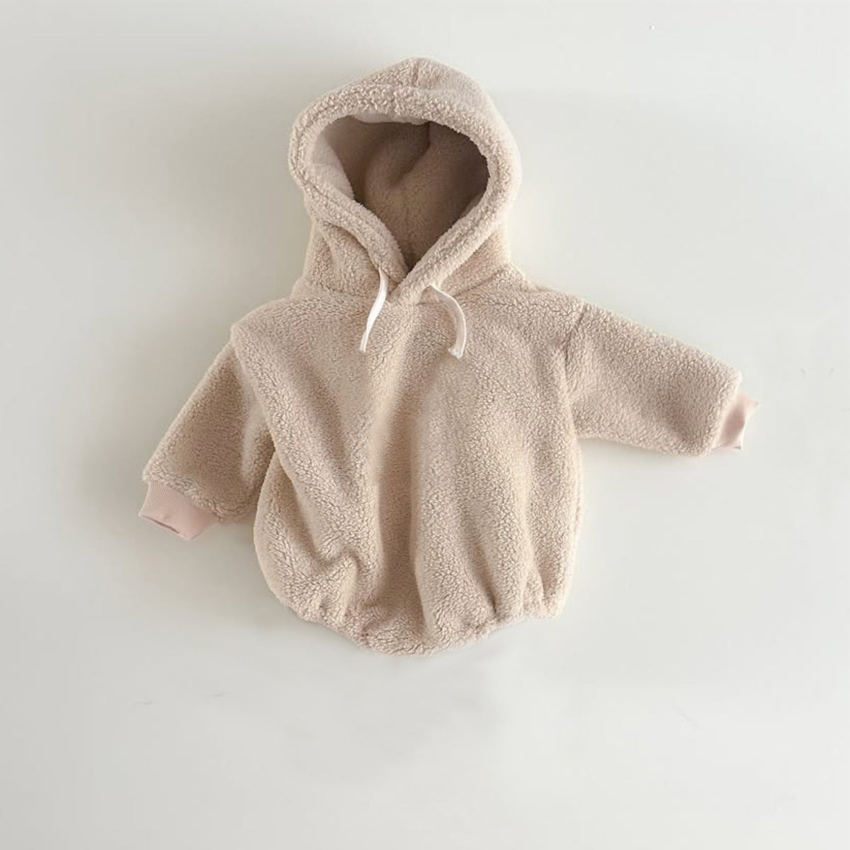 【BABY】ふわふわのカジュアルフード付きロンパースSK103106