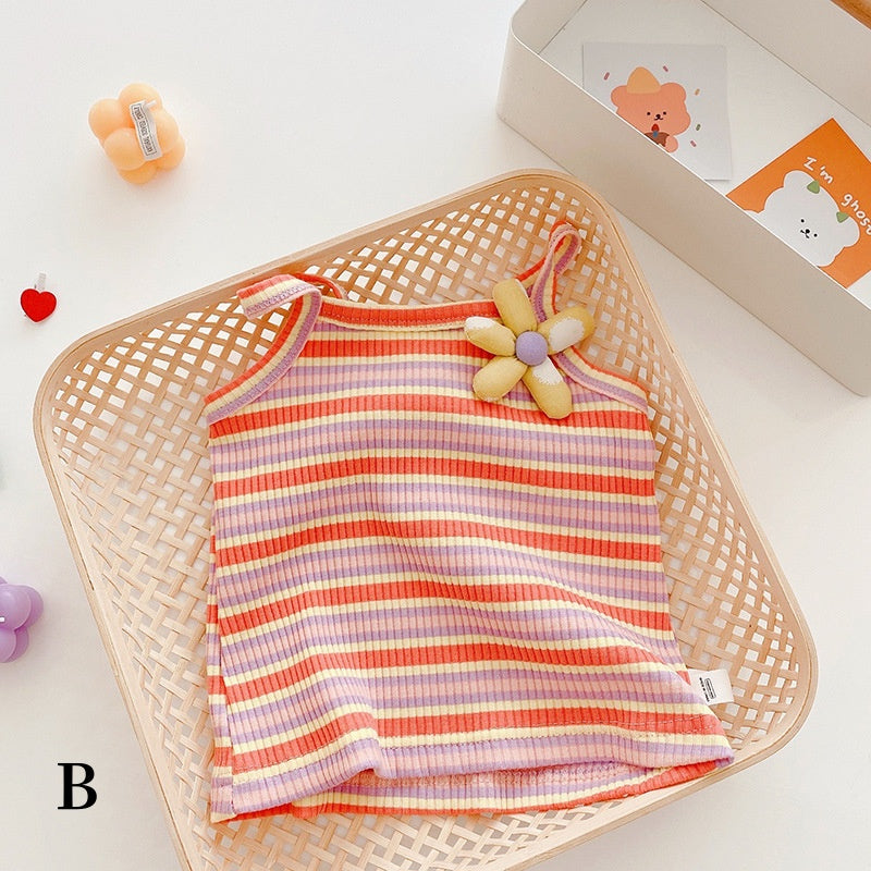 【BABY&KID】夏新作 レインボーストライプキャミソールSK092223