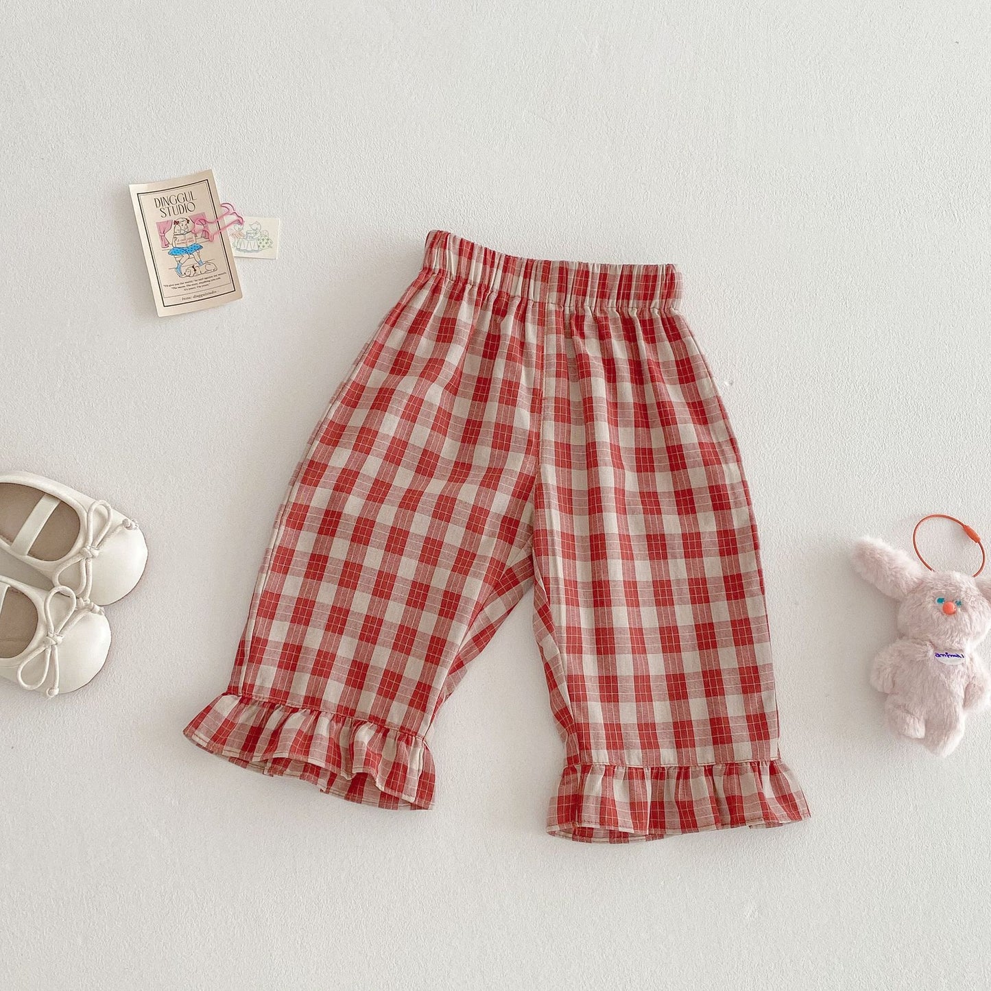 【BABY&KID】夏新作  可愛いチェックパンツ、可愛い半袖SK061812