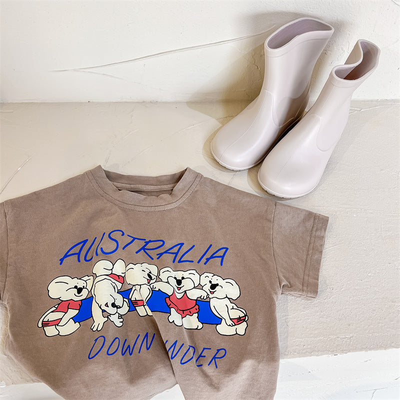 【BABY&KID】夏新作 五つ熊柄TシャツSK091613