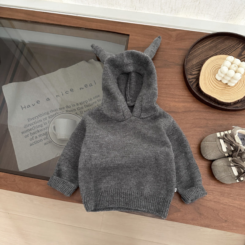 【BABY&KID】フード付きニットプルオーバーSK102012