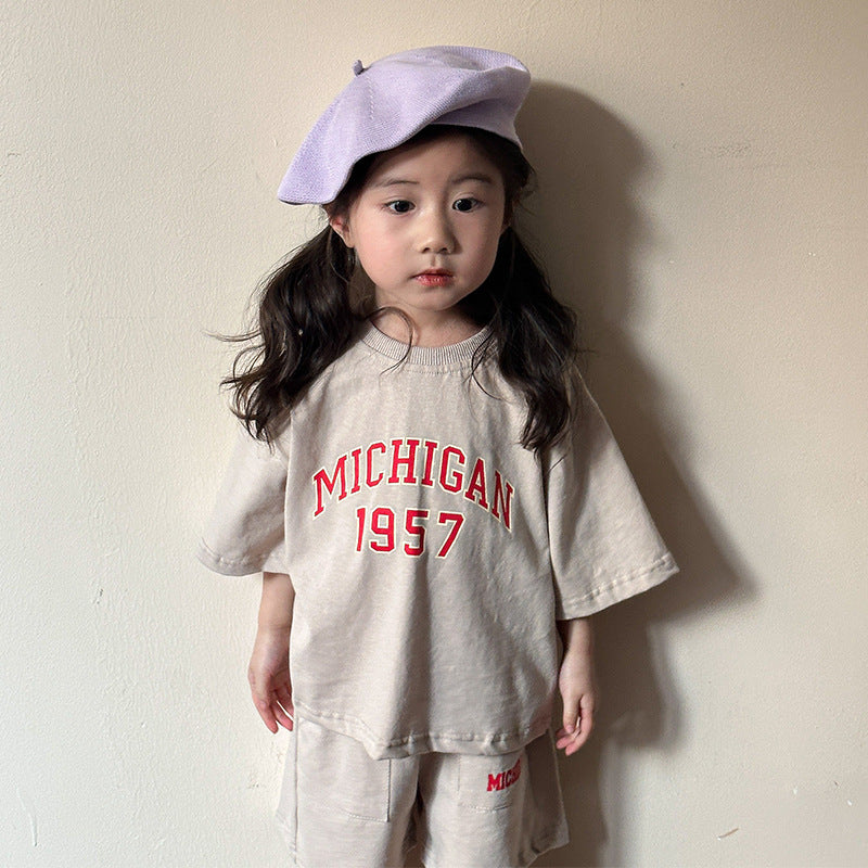 【BABY&KID】夏新作 MICHIGANカジュアルセットアップ SK063001