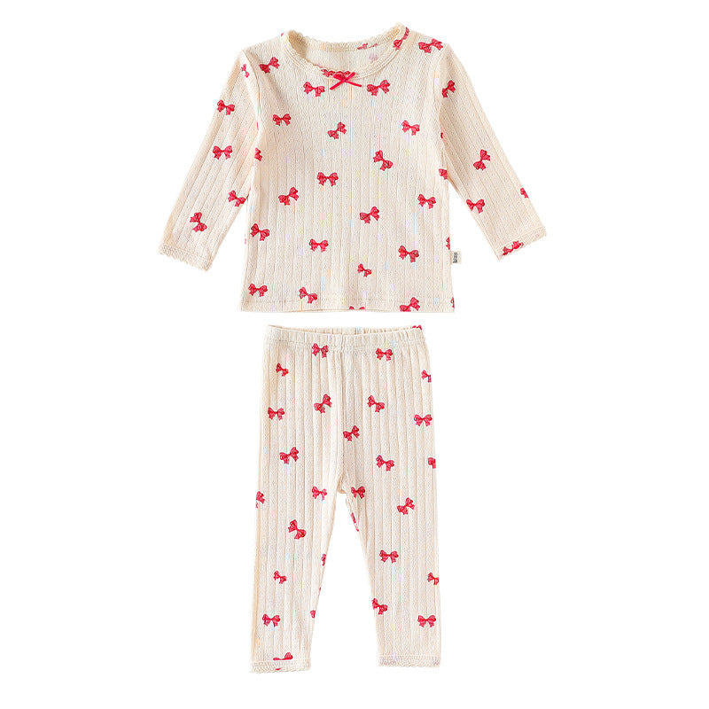 【BABY&KID】北欧風ハート、蝶結びセットアップSK101331