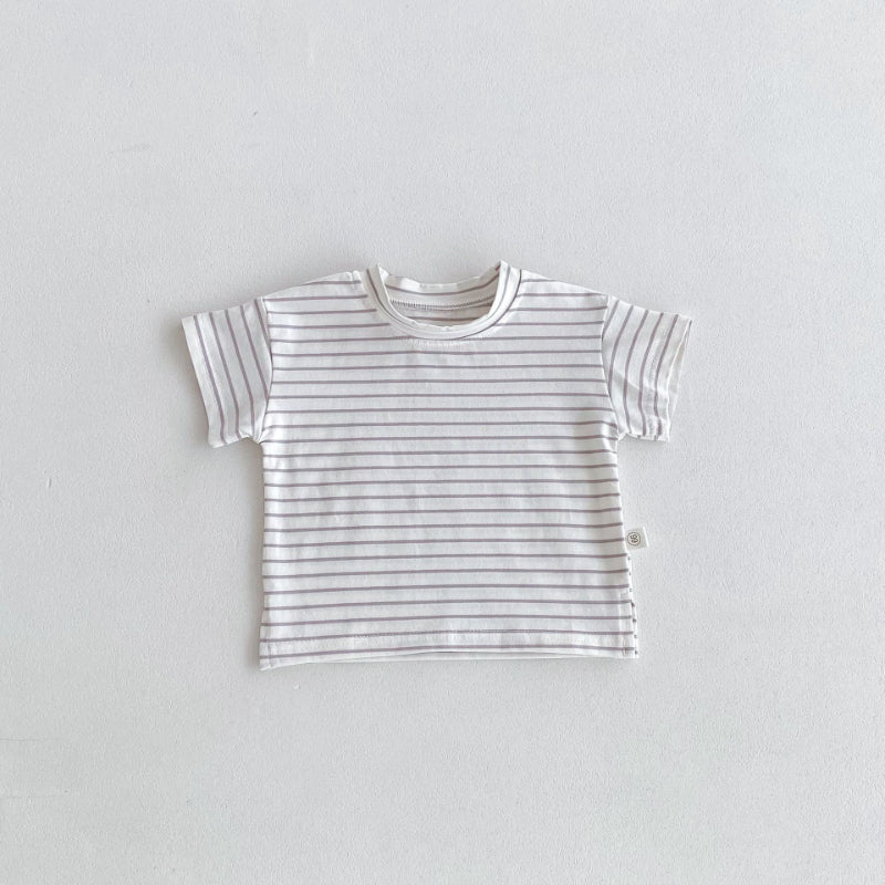 【BABY】夏新作 虹刺繍サロペット、薄手コットン半袖TシャツSK071016