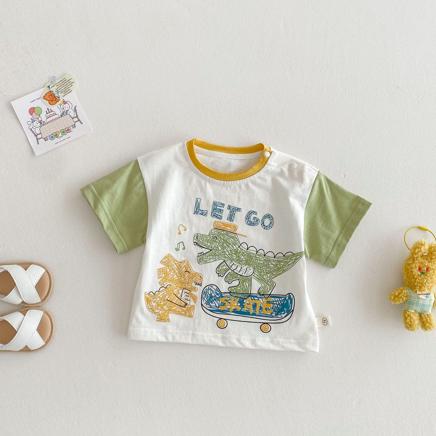 【BABY&KID】夏新作  ダイナソー柄TシャツSK061810