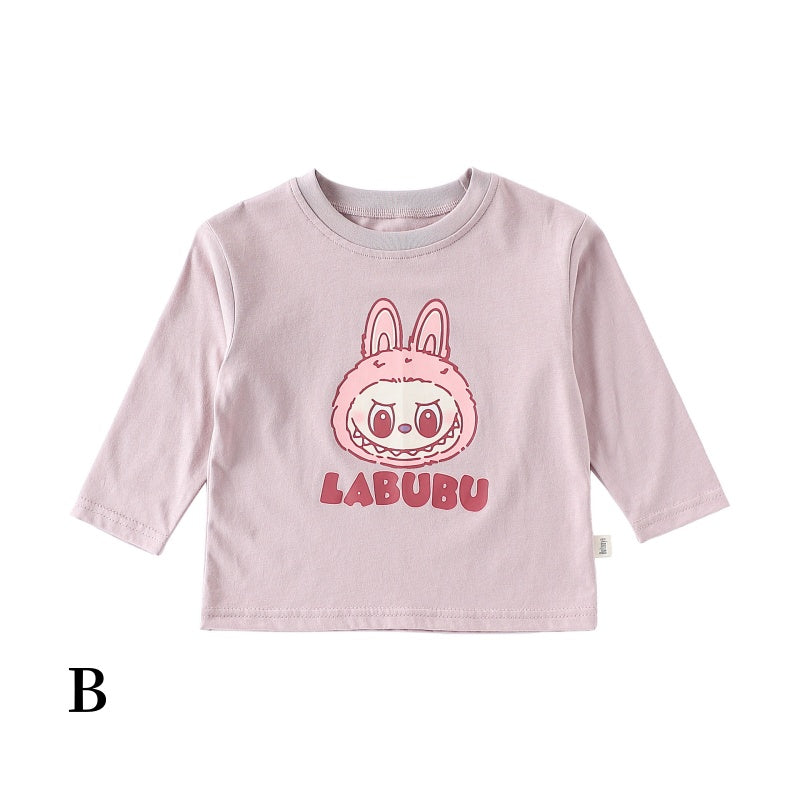 【BABY&KID】北欧風カートゥーンプリントTシャツ、無地パンツSK101332