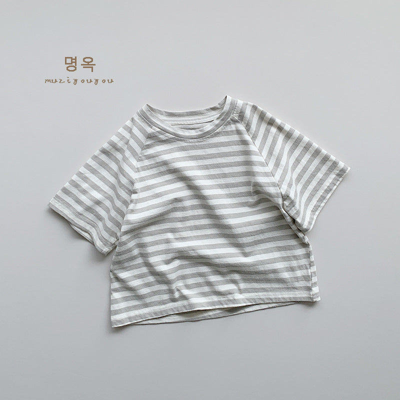 【BABY&KID】夏新作 マカロンカラーボーダーTシャツSK080810