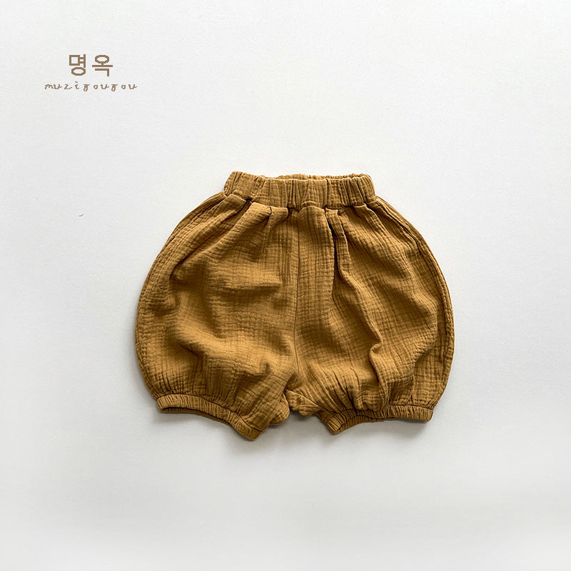 【BABY&KID】夏新作 コットンとリネンのブルマーSK080806