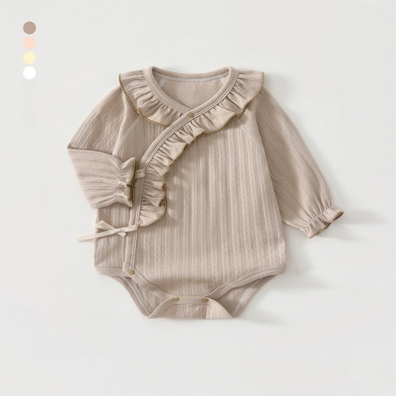 【BABY】北欧風フリルやわらかロンパースSK102613