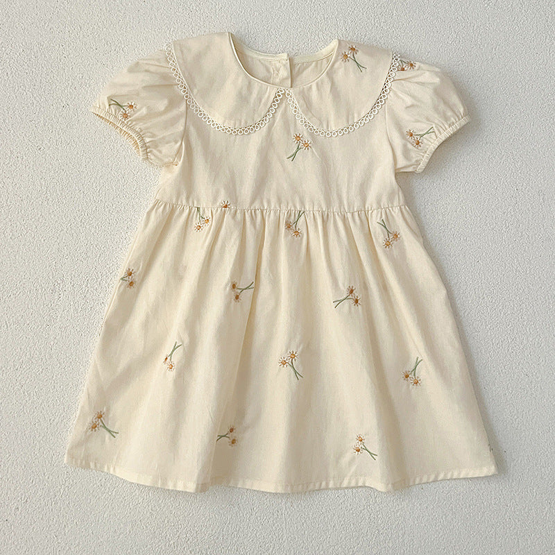 【姉妹服】夏新作 花柄刺繍ロンパース、ワンピースSK081624