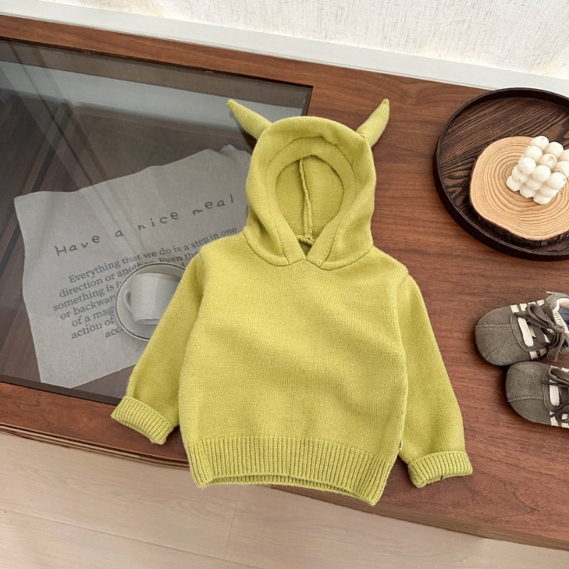 【BABY&KID】フード付きニットプルオーバーSK102012