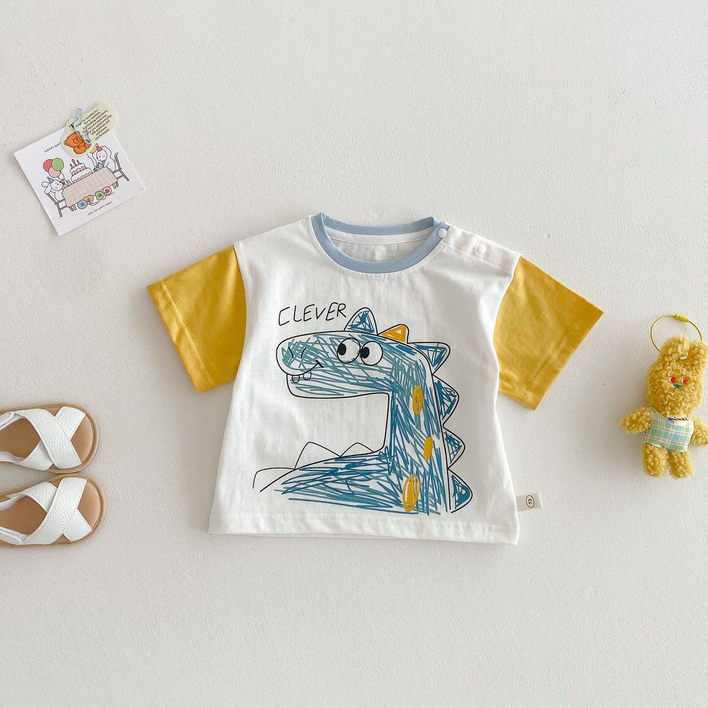 【BABY&KID】夏新作  ダイナソー柄TシャツSK061810