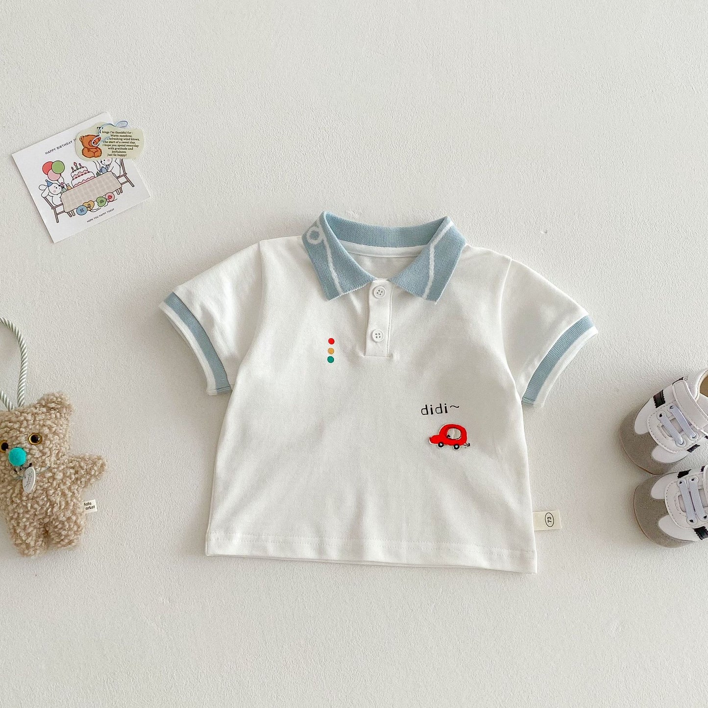 【BABY&KID】夏新作 車柄POLOシャツSK062323
