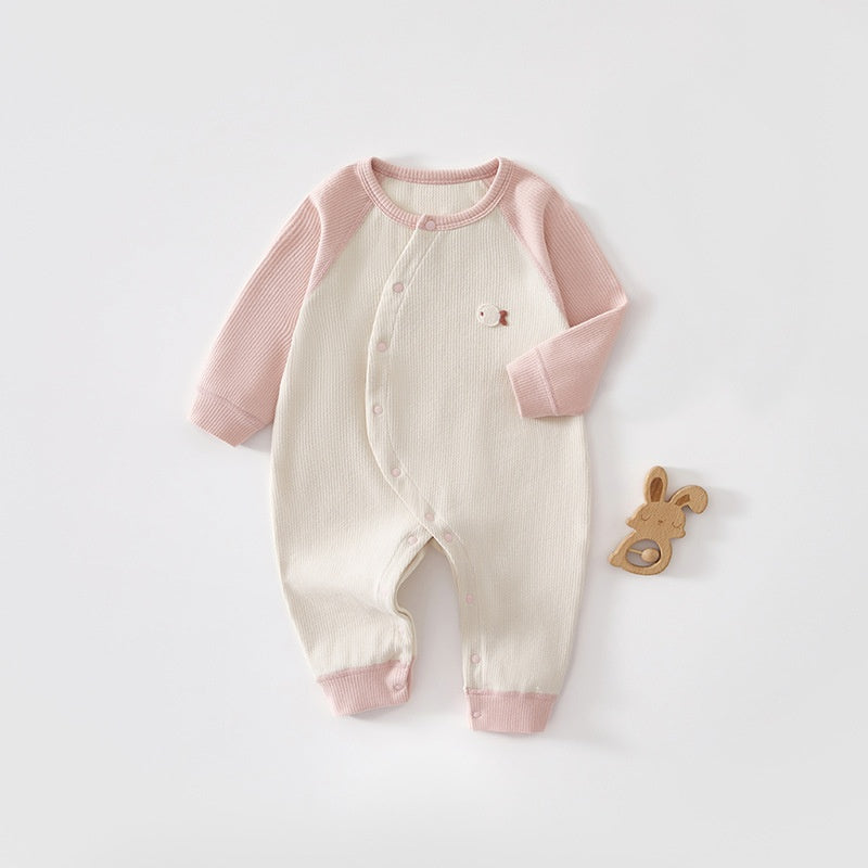 【BABY】北欧風カートゥーンワッペン綿カバーオールSK102625