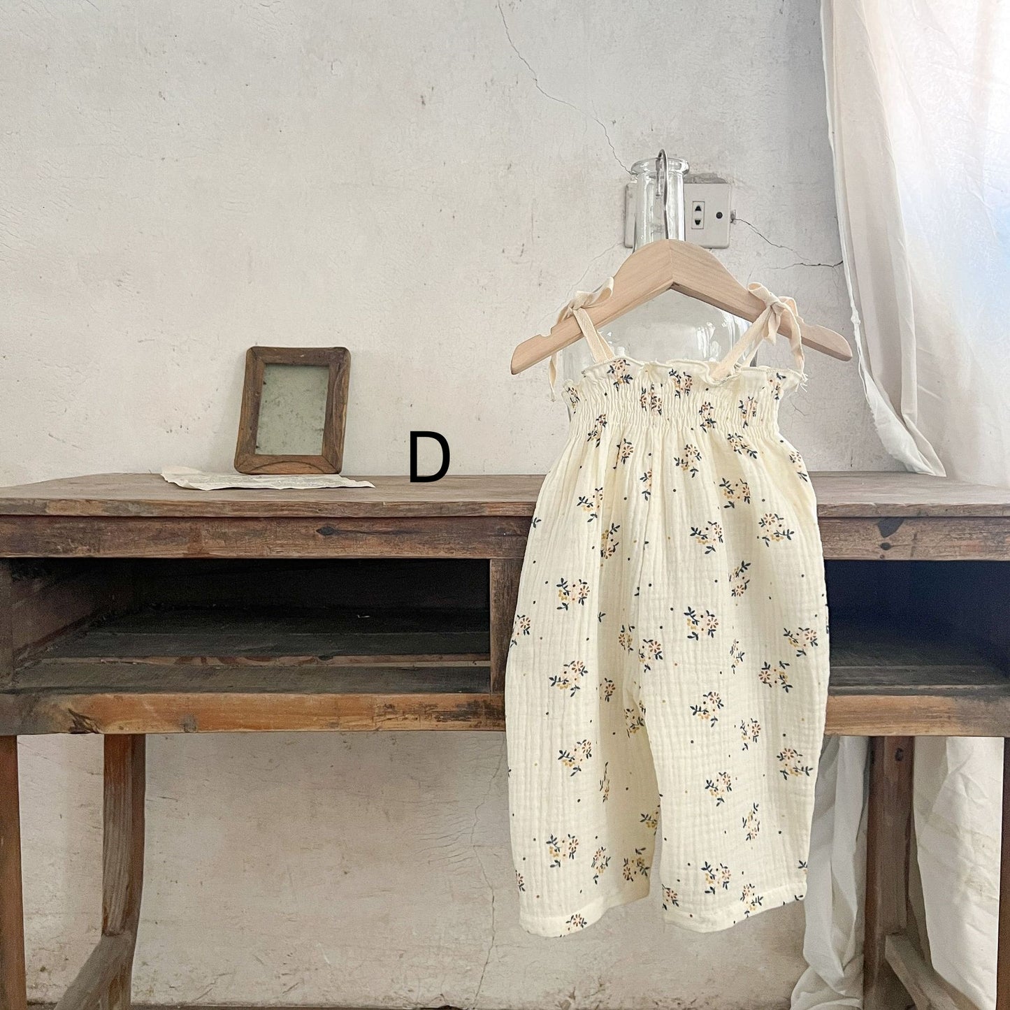 【BABY】コットン花柄半袖ロンパース、キャミロンパース、トップスセット、サロペットSK062112