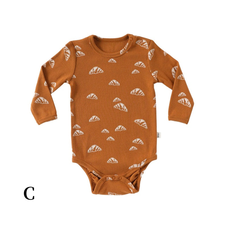 【BABY】北欧風パン、カモメ柄ロンパース、レギンスSK101325