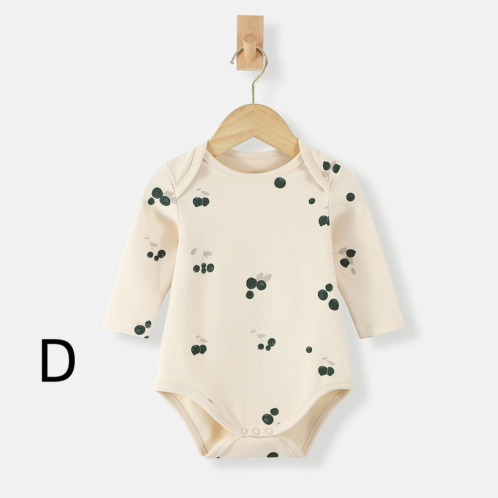 【BABY&KID】北欧風 長袖コットンロンパースSK012507