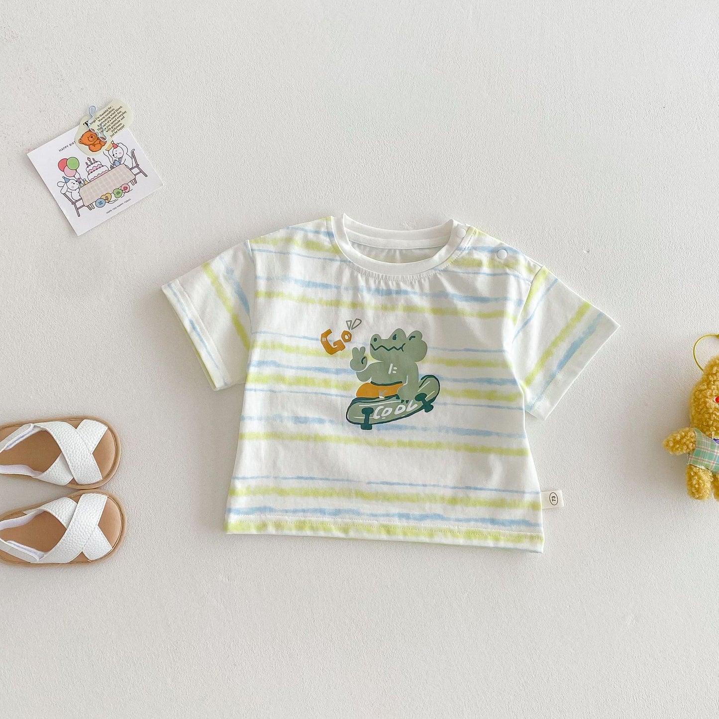 【BABY&KID】夏新作  ダイナソー柄TシャツSK061810