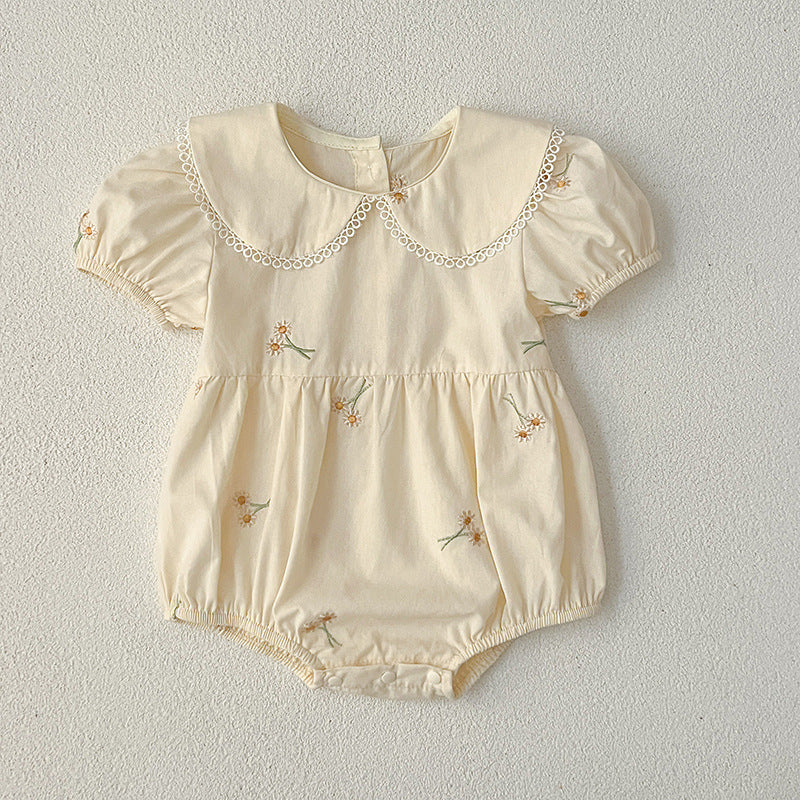 【姉妹服】夏新作 花柄刺繍ロンパース、ワンピースSK081624