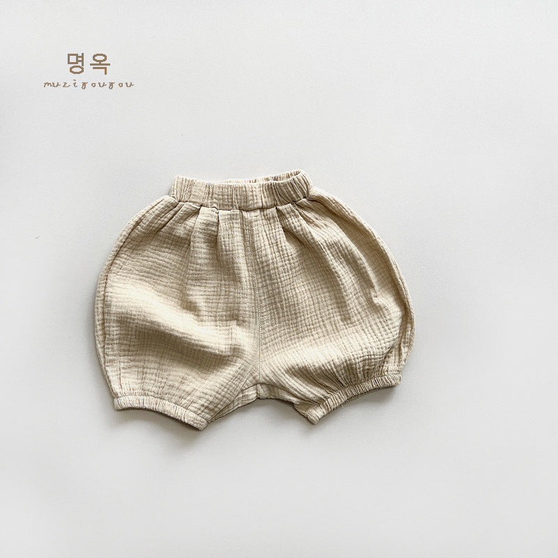【BABY&KID】夏新作 コットンとリネンのブルマーSK080806