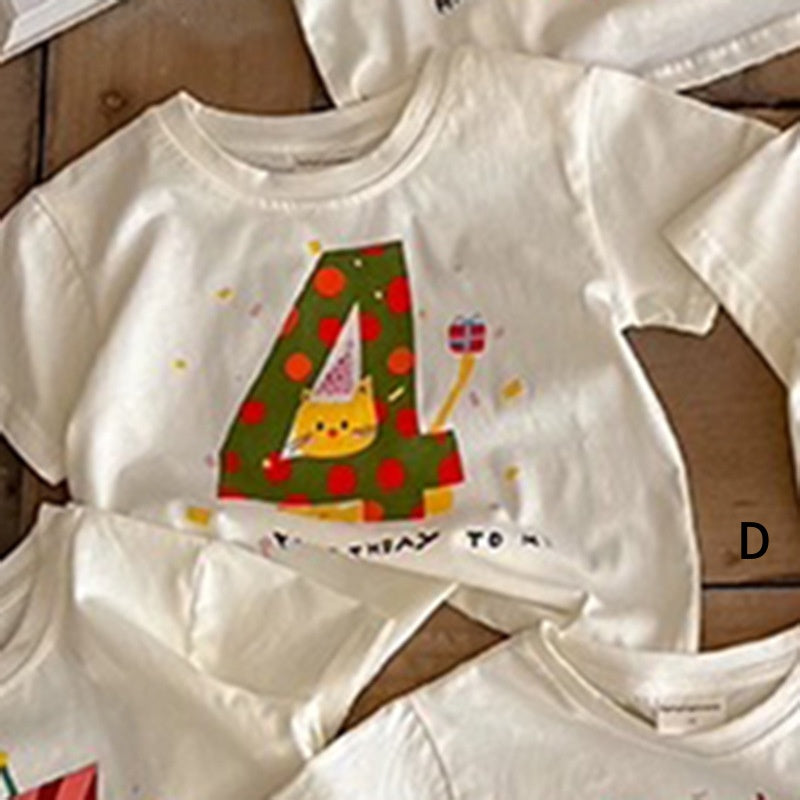 【BABY&KID】夏新作 コットンキャラクタープリント半袖TシャツSK091625