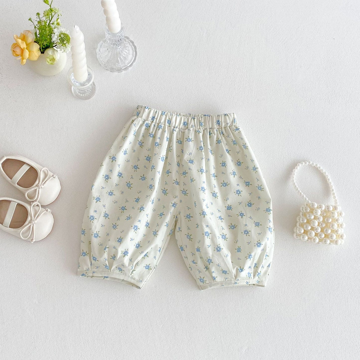 【BABY&KID】夏新作 可愛いフラワーシャツ、パンツSKO71213
