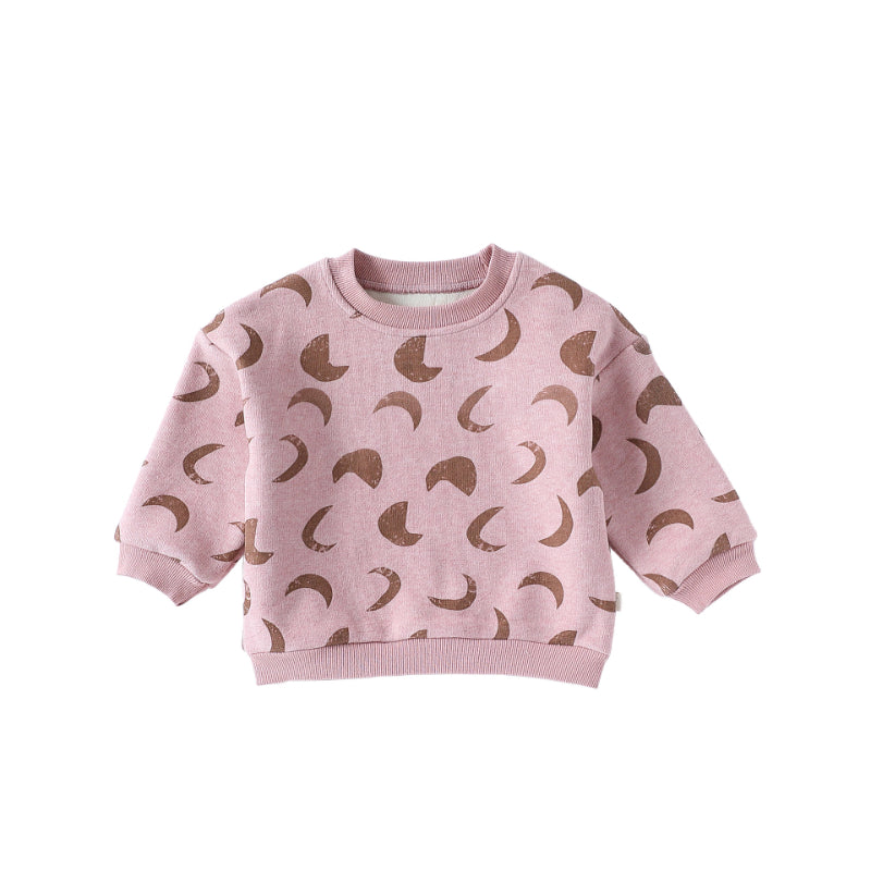 【BABY&KID】北欧風月プリントクルーネックセットアップSK102333