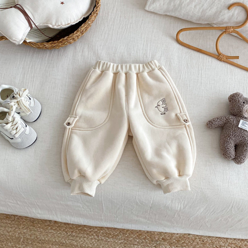 【BABY&KID】冬新作とりさん刺繍あったかパンツSK103023