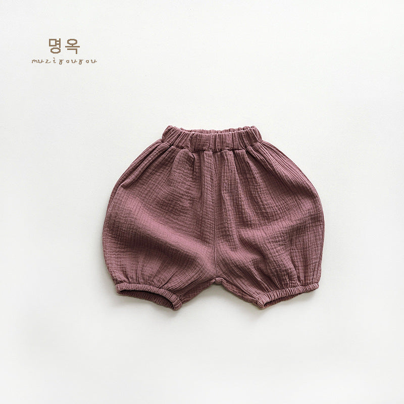 【BABY&KID】夏新作 コットンとリネンのブルマーSK080806
