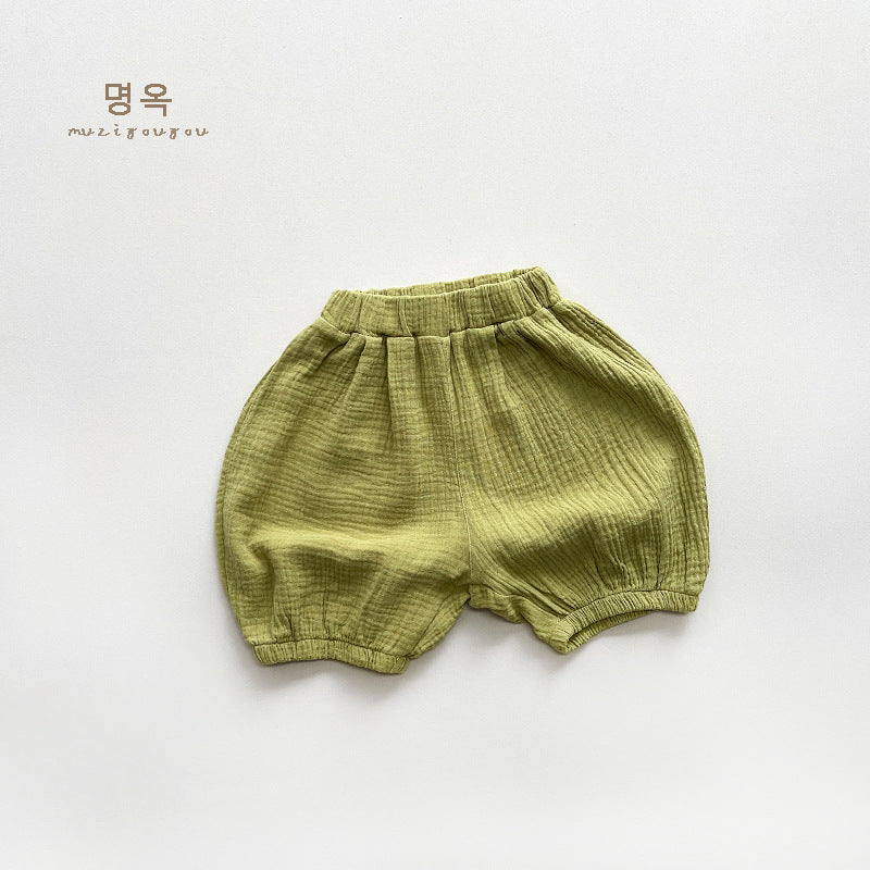 【BABY&KID】夏新作 コットンとリネンのブルマーSK080806