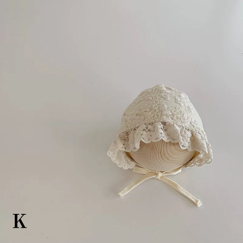 【HAT】レース縁ベビーボンネットSK101635