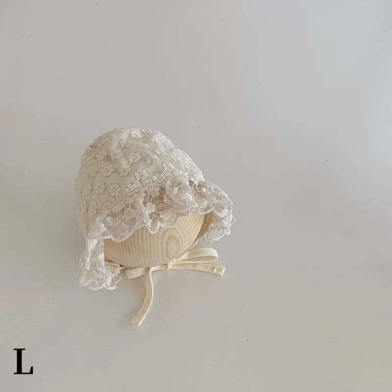 【HAT】レース縁ベビーボンネットSK101635