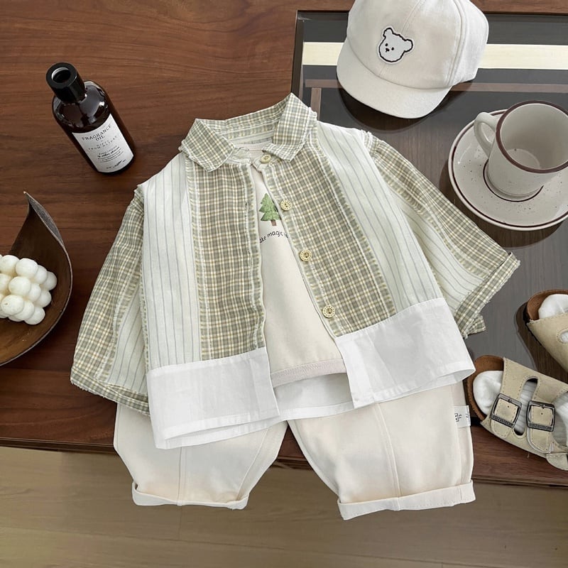 【BABY&KID】オシャレチェックトップスSK051401