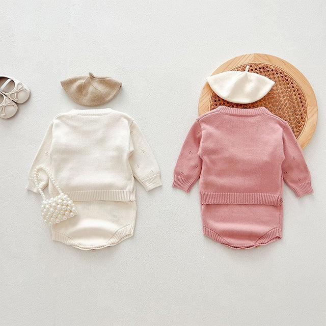 【BABY】花柄刺繍カーディガンorロンパースSK031507