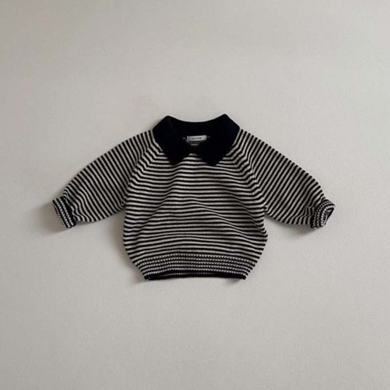 【BABY&KID】無地ORボーダー柄ニットセーター全3色SK11373