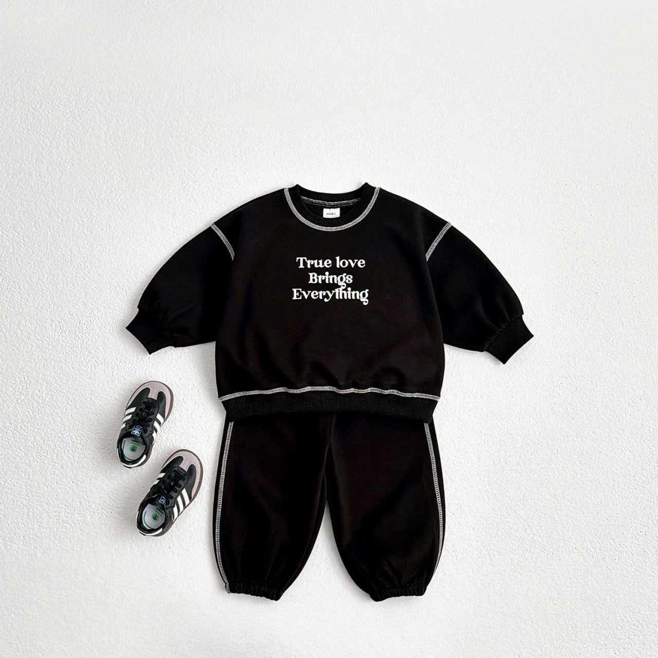 【BABY&KID】英字カジュアルセットアップ 全3色SK11401