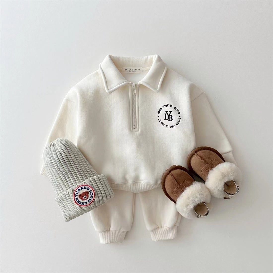 【BABY&KID】英字プリントカジュアルセットアップ 全3色SK11399