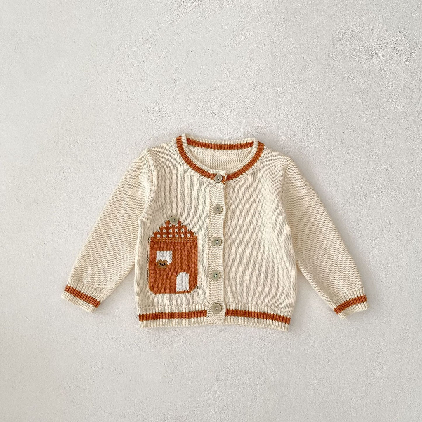 【BABY】クマ刺繡可愛いカーディガンSK051608