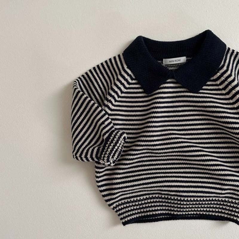 【BABY&KID】無地ORボーダー柄ニットセーター全3色SK11373