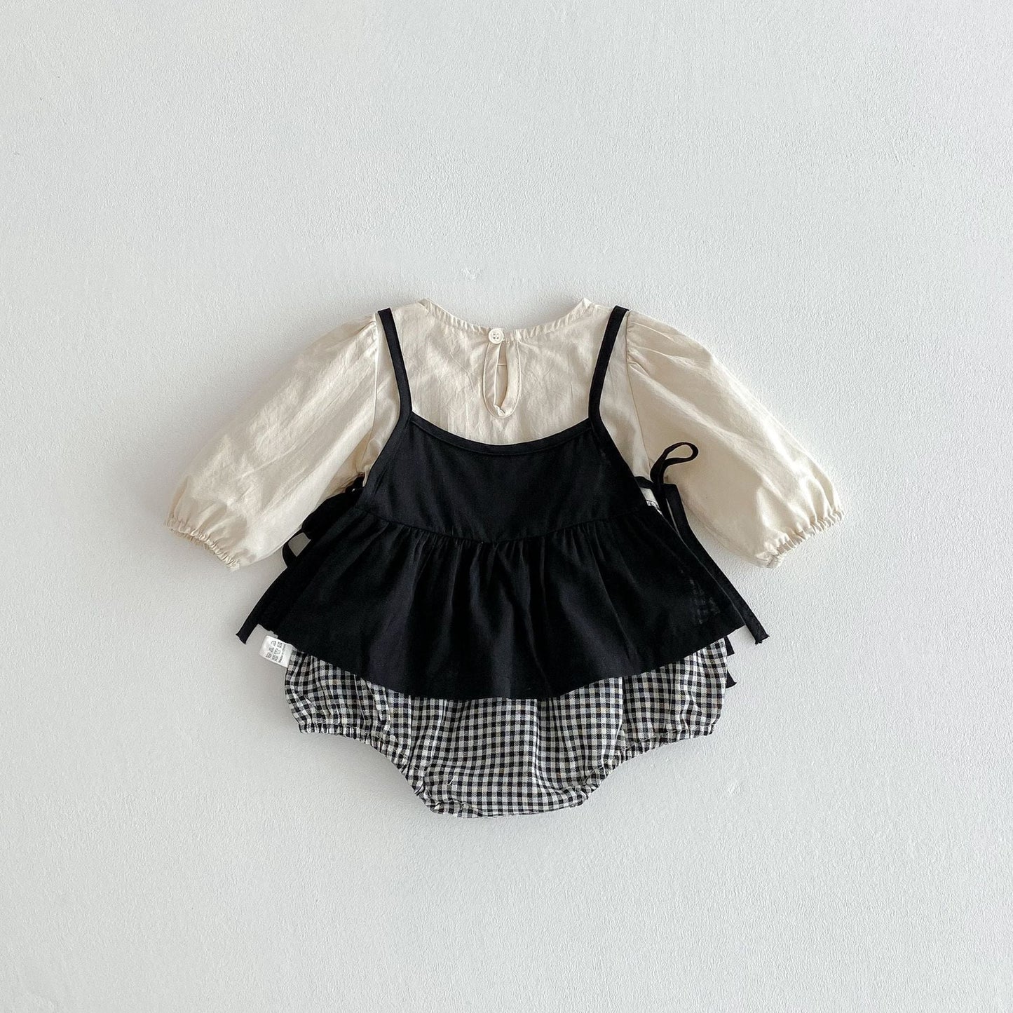 【BABY&KID】ハーフチェックロンパース、ワンピースSK030802