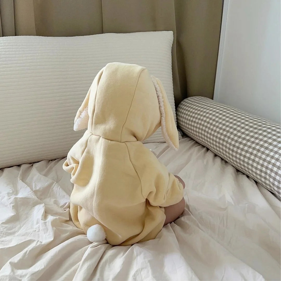 【BABY】冬新作ウサギ耳フード付きロンパースSK11346