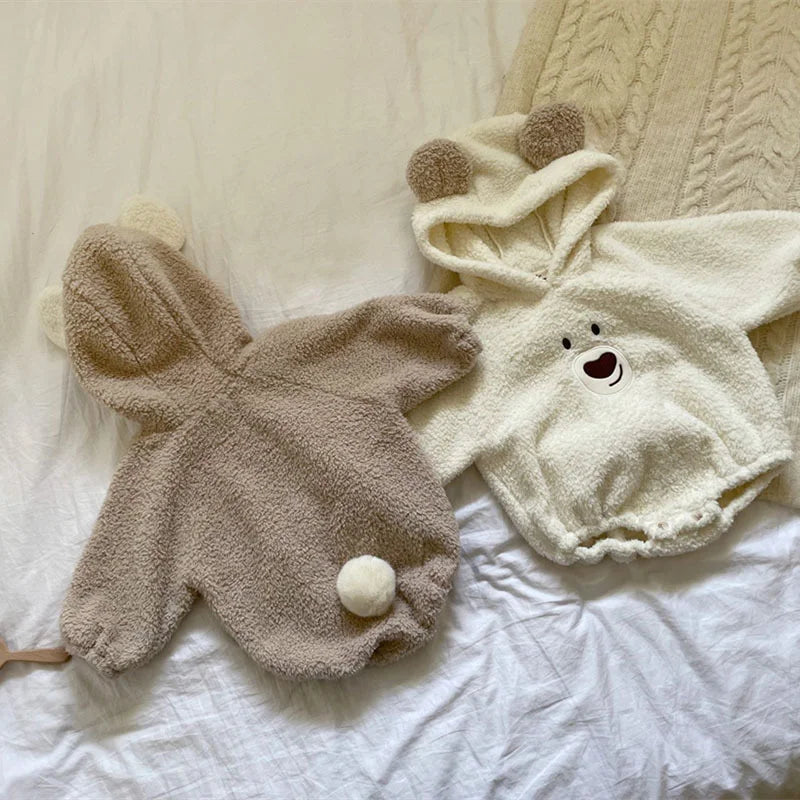 【BABY】熊耳フード付きロンパースorレギンス SK11345