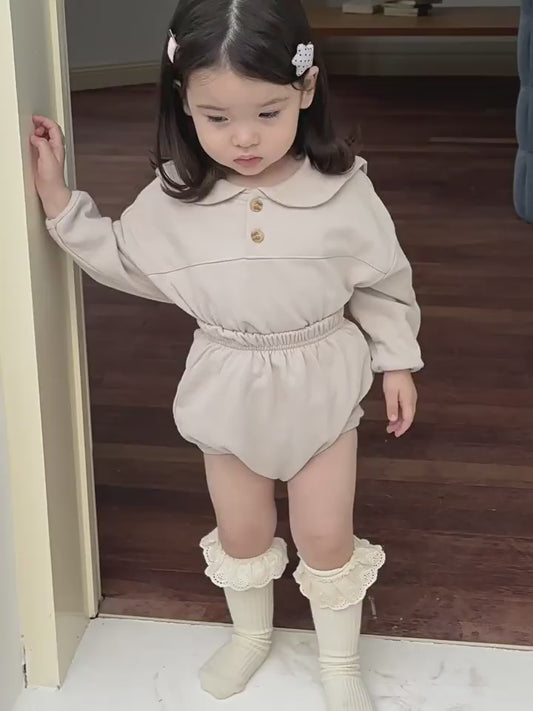 【BABY&KID】無地トップス&パンツセットSK012408