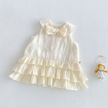 【BABY&KID】夏新作丸襟蝶結びワンピースSK106106